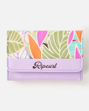 Mixed Floral Mid Purse in Lilac