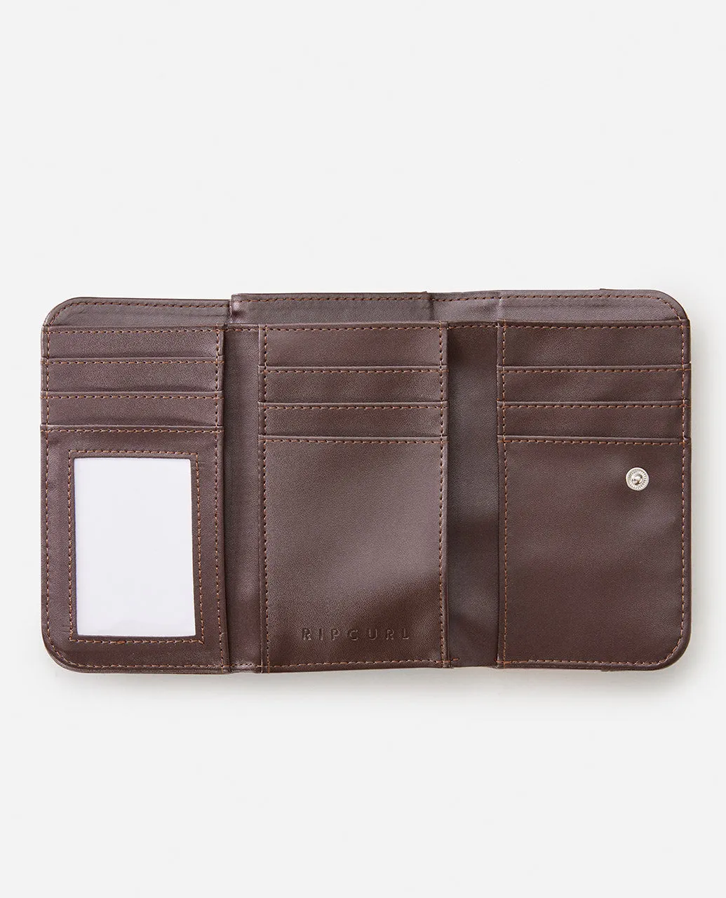 Mixed Floral Mid Sized Wallet - Bright Peach