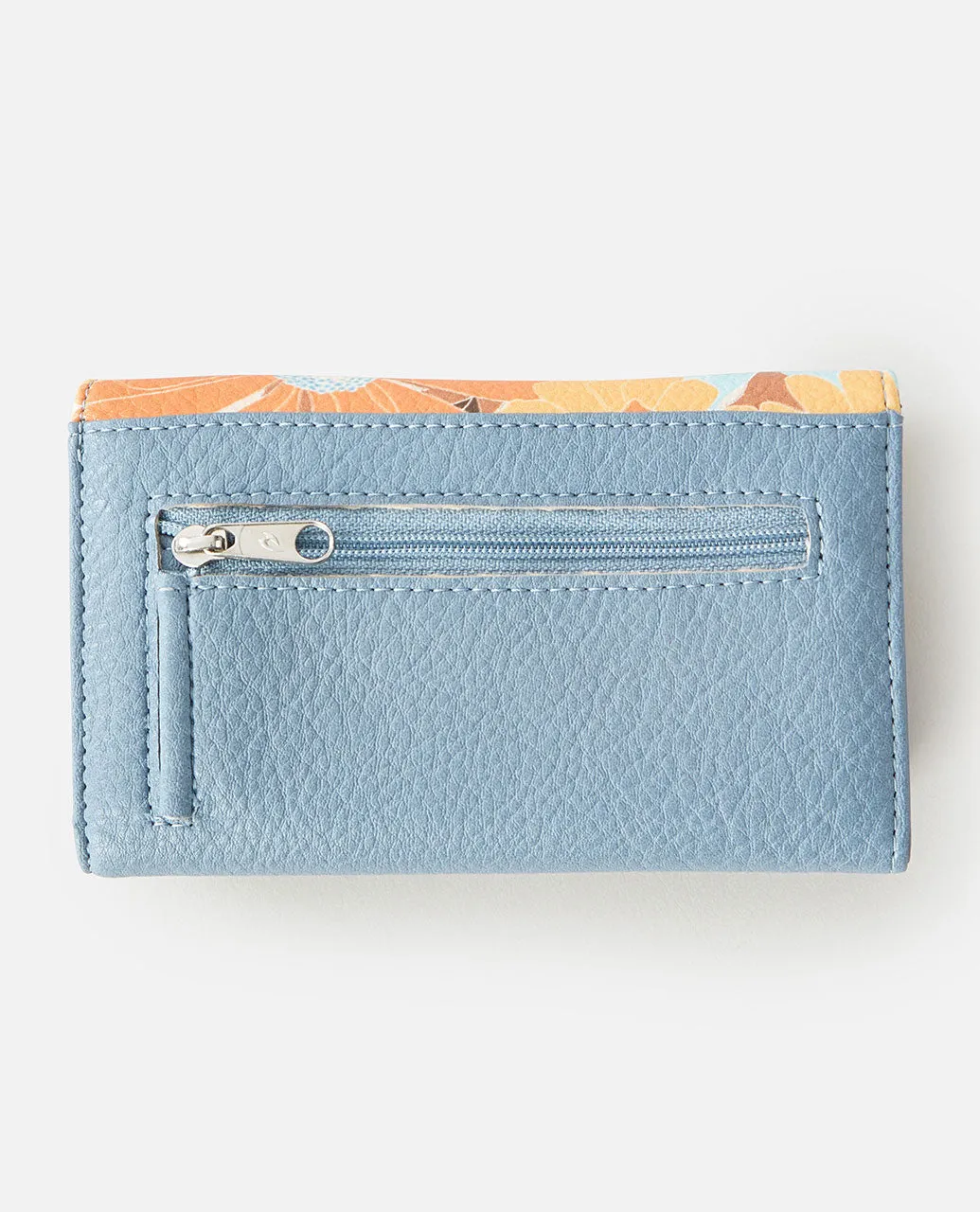 Mixed Floral Mid Sized Wallet - Dusty Orange