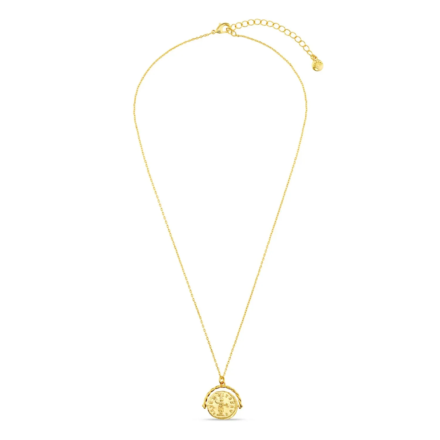 Orelia Jewellery Coin Spinner Necklace - Gold