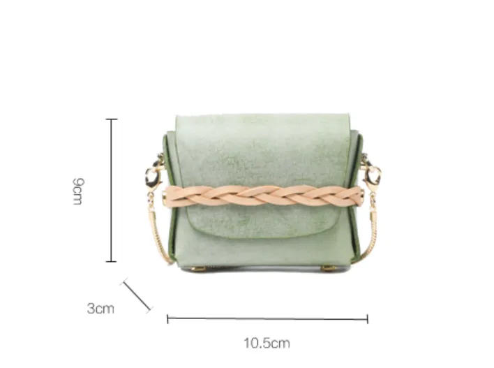 Personalized Waxed Woven Leather Small Cards Coin Holder Wallet Purse