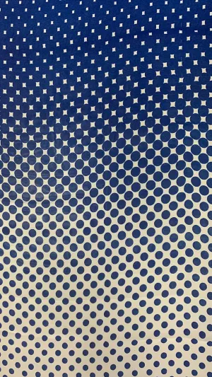 POLY HI MULTI CHIFFON PRINTED DIMINISHING DOTS NON-STRETCHED WOVEN<br><h6>3-ROYAL<br>029PRT-GEO7</h6>