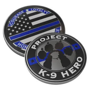 Project K-9 Hero x Thin Blue Line Challenge Coin