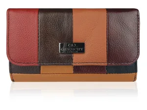 Real Leather Womens Large Purse - Multi Coloured, Designer, RFID Blocking