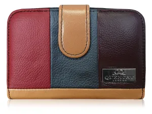 Real Leather Womens Purse - Multi Coloured, Designer, RFID Blocking