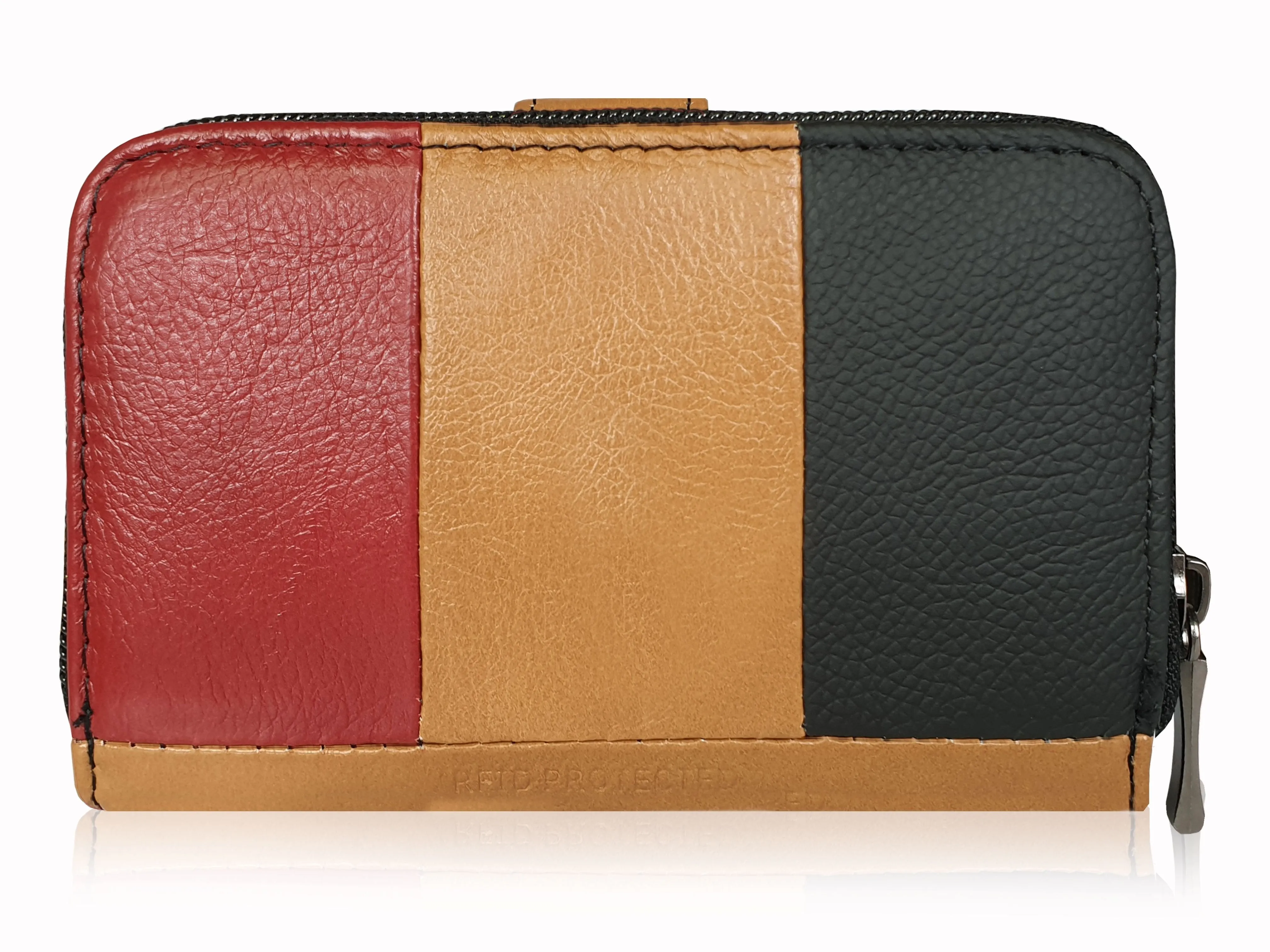 Real Leather Womens Purse - Multi Coloured, Designer, RFID Blocking