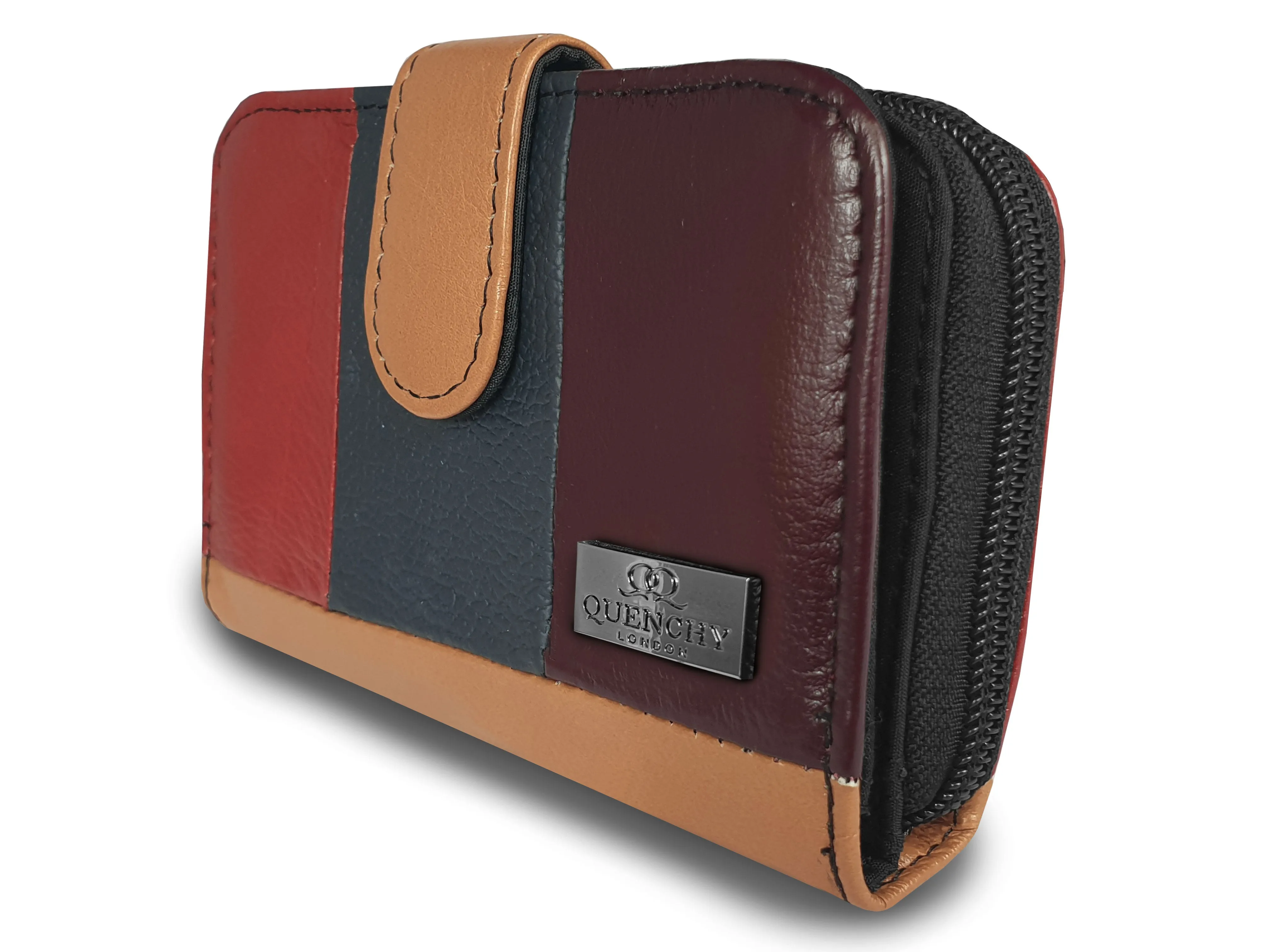 Real Leather Womens Purse - Multi Coloured, Designer, RFID Blocking