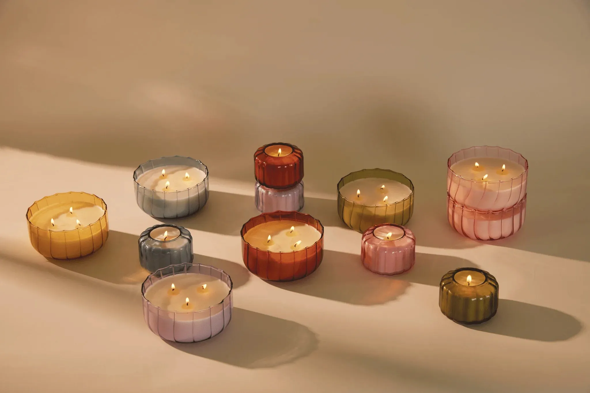 ripple 4.5oz transparent ribbed glass - various styles