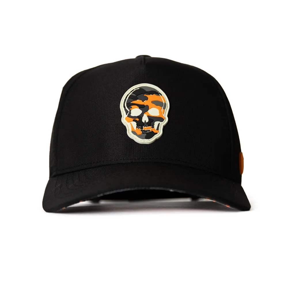Special Edition Performance Snapback | Skull Orange Military Camo
