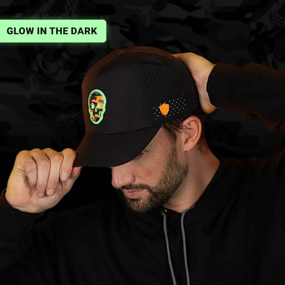 Special Edition Performance Snapback | Skull Orange Military Camo