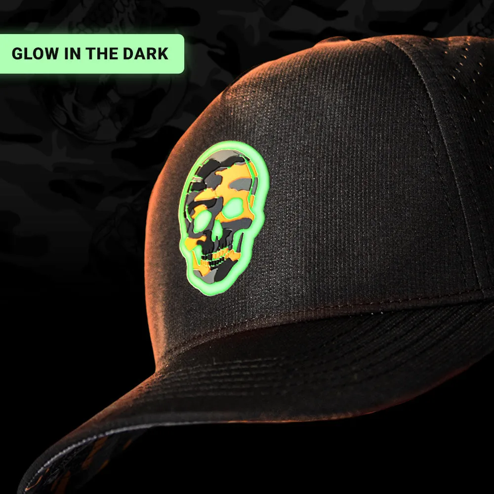Special Edition Performance Snapback | Skull Orange Military Camo