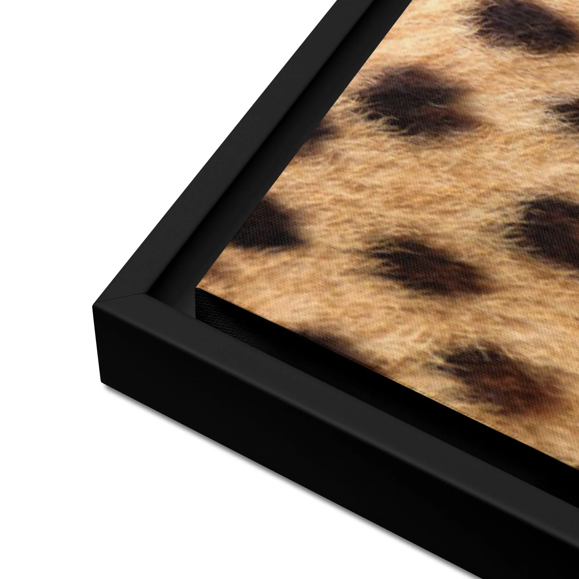 Speckled Leopard Artwork Framed Canvas Print