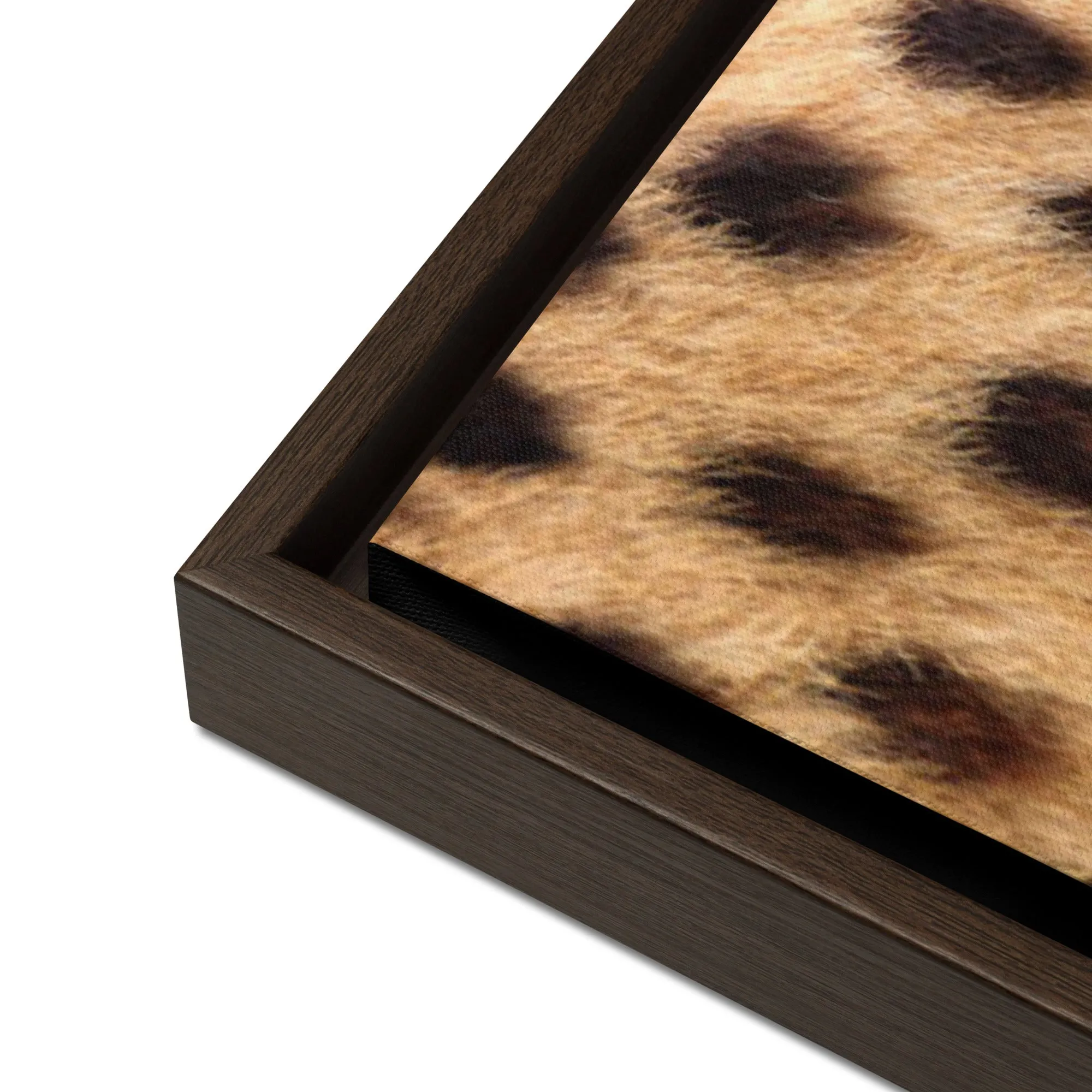 Speckled Leopard Artwork Framed Canvas Print