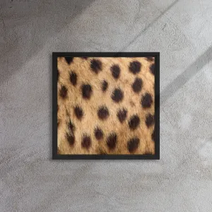 Speckled Leopard Artwork Framed Canvas Print
