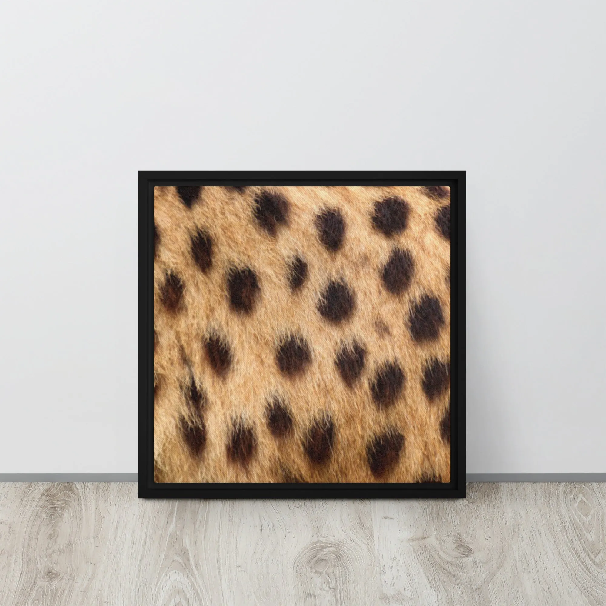 Speckled Leopard Artwork Framed Canvas Print