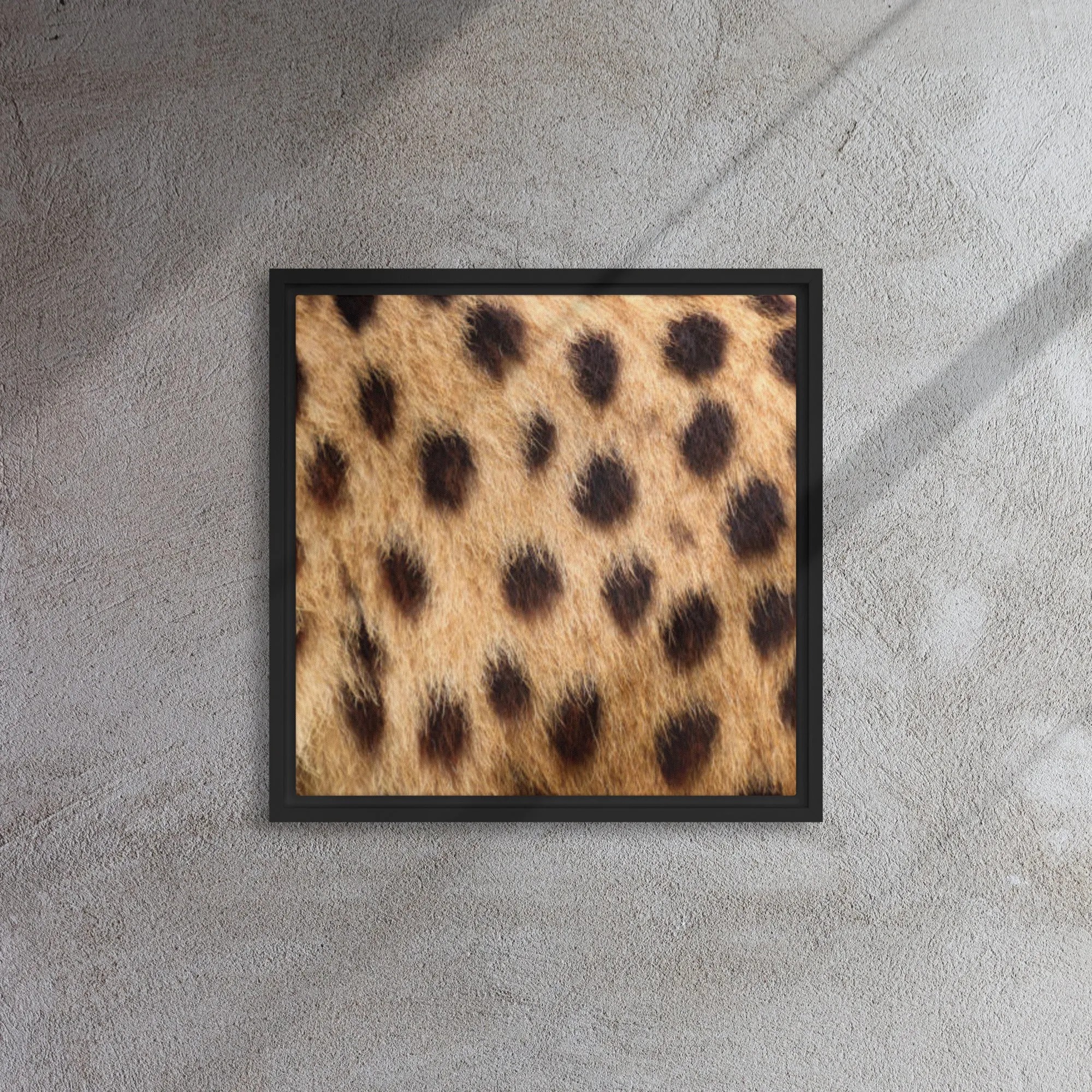 Speckled Leopard Artwork Framed Canvas Print