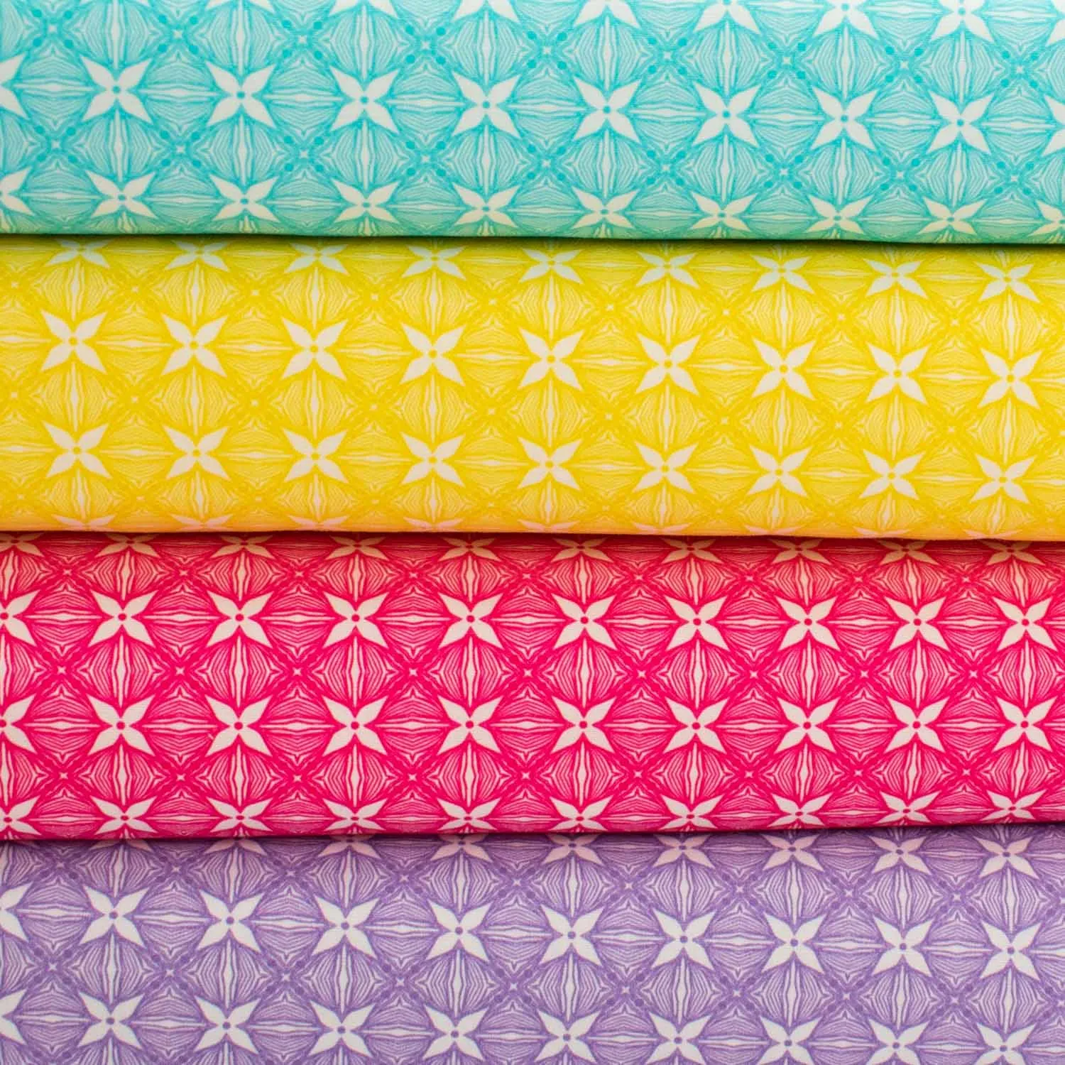 Spring Blooms Collection #09 Pink Geometric Line Floral Cotton Prints