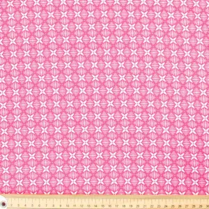 Spring Blooms Collection #09 Pink Geometric Line Floral Cotton Prints