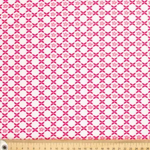 Spring Blooms Collection #17 Pink Geometric Small Flowers Cotton Prints
