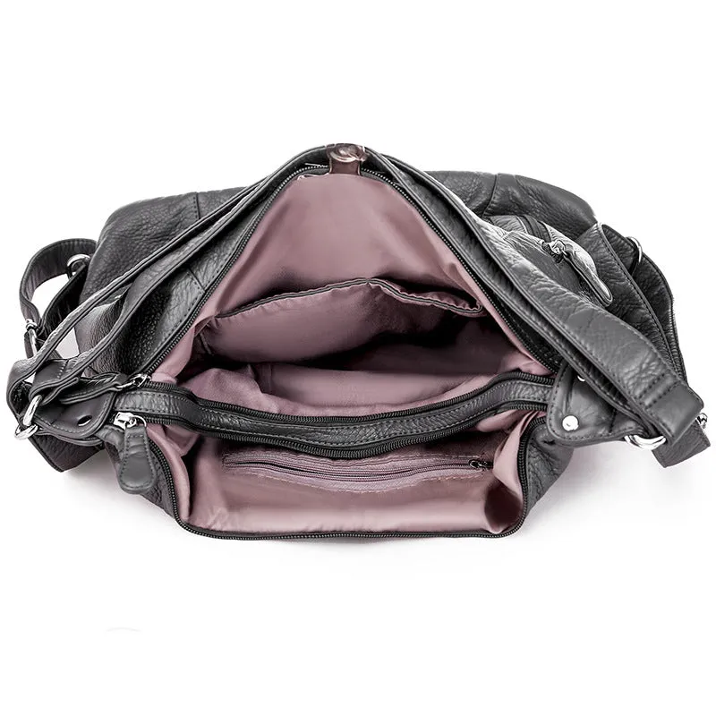 Stylish Large Capacity PU Leather Shoulder Bag