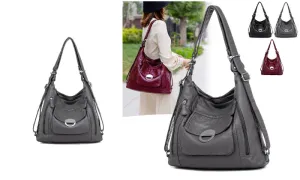 Stylish Large Capacity PU Leather Shoulder Bag