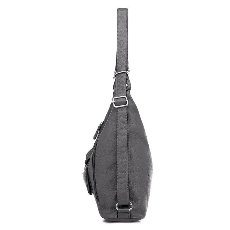 Stylish Large Capacity PU Leather Shoulder Bag