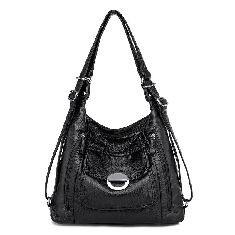 Stylish Large Capacity PU Leather Shoulder Bag