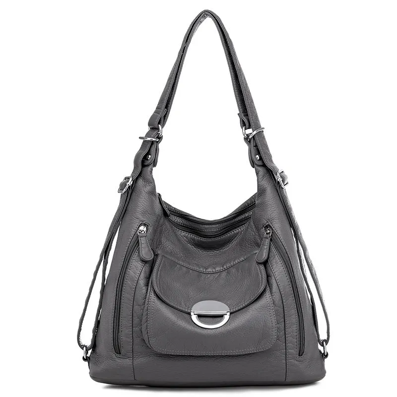 Stylish Large Capacity PU Leather Shoulder Bag