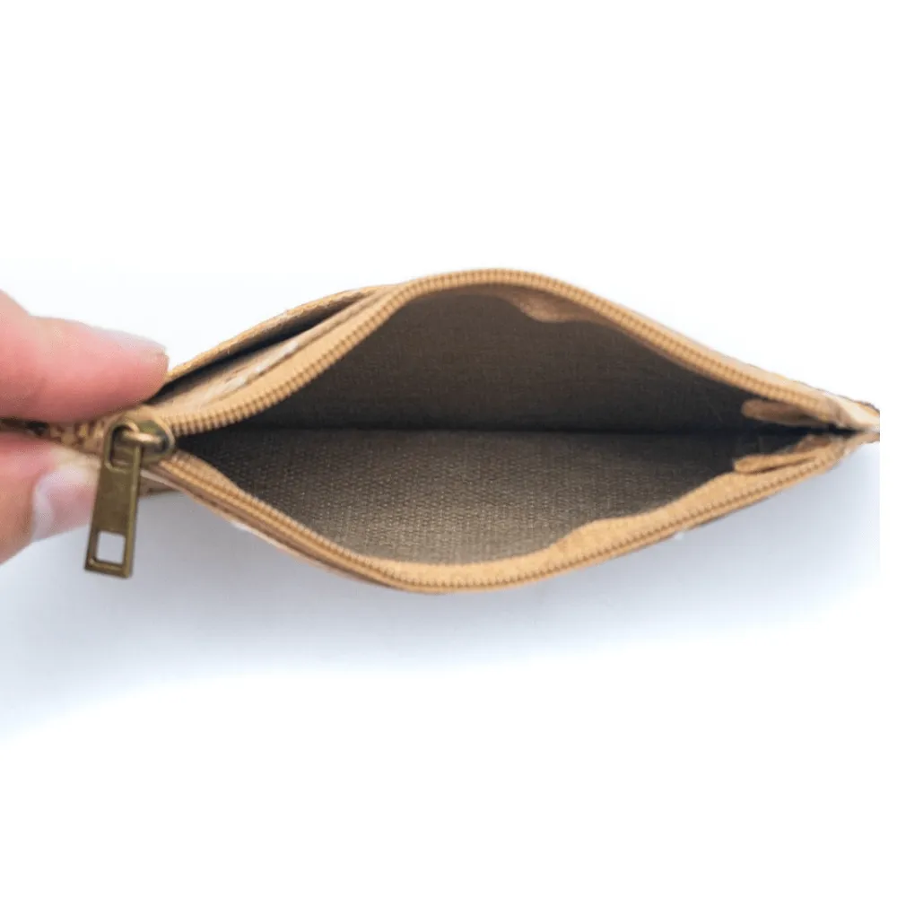 Teal Cork Skinny Coin Purse