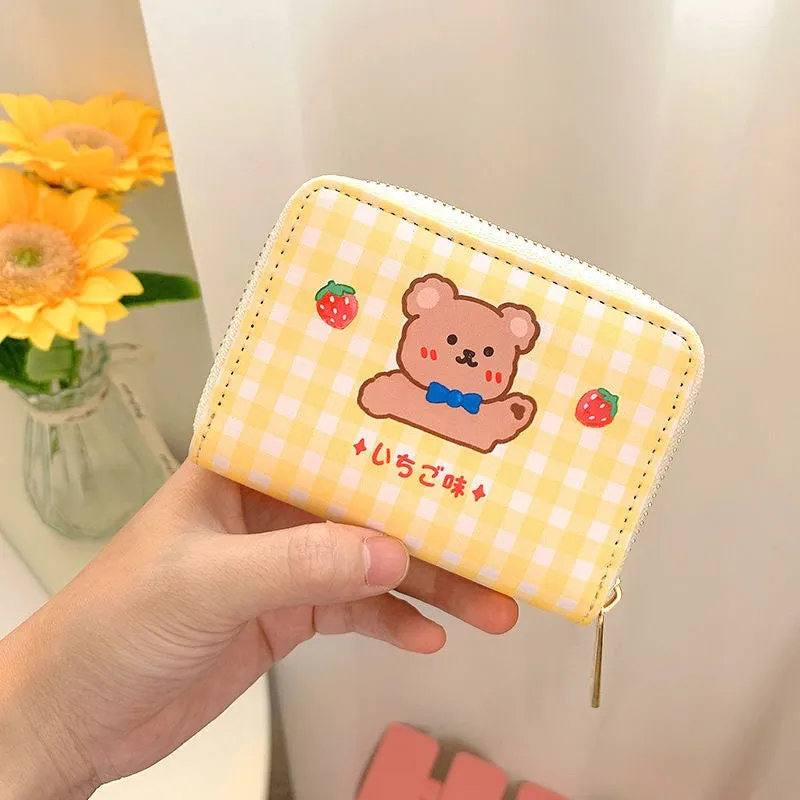 Tiny Plaid Animal Wallet