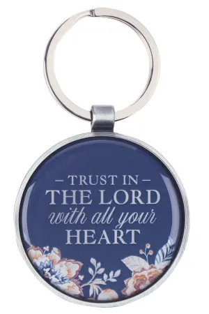 Trust Honey Brown and Navy Keyring