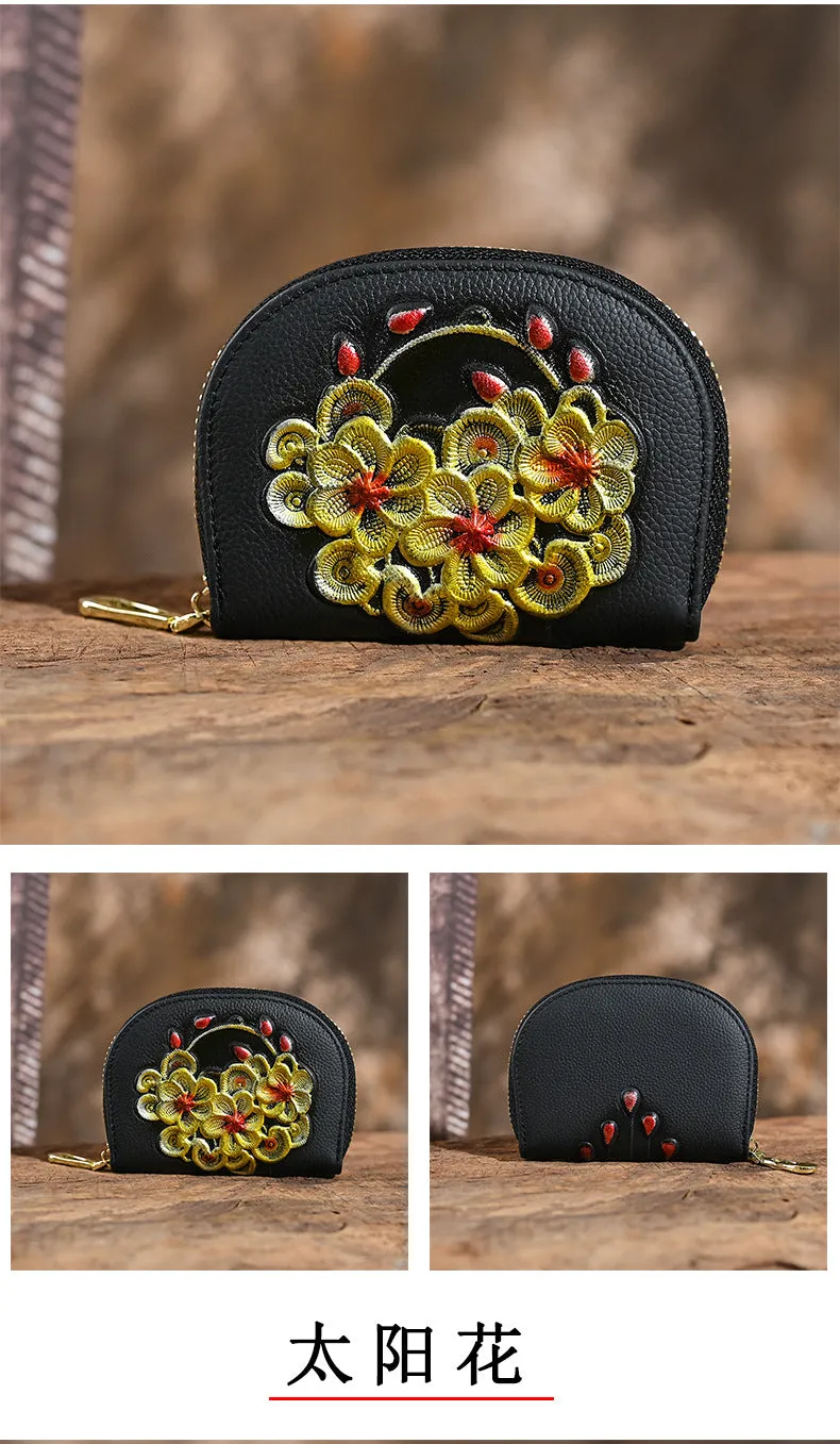 Vintage Animal Embossing  Leather Change Purses F608