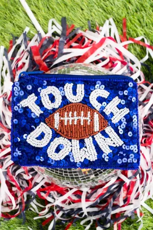 Viola Blue 'Touchdown' Glimmering Coin Purse