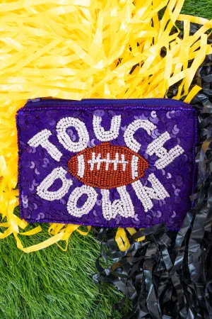 Viola Purple 'Touch Down' Glimmering Coin Purse