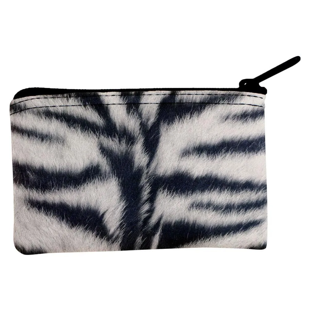 White Siberian Tiger Fur Coin Purse