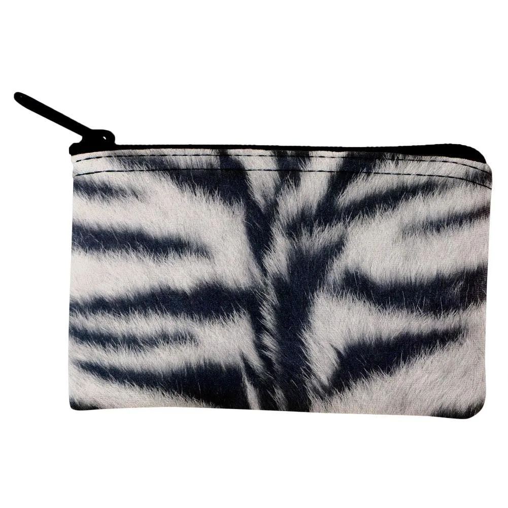 White Siberian Tiger Fur Coin Purse