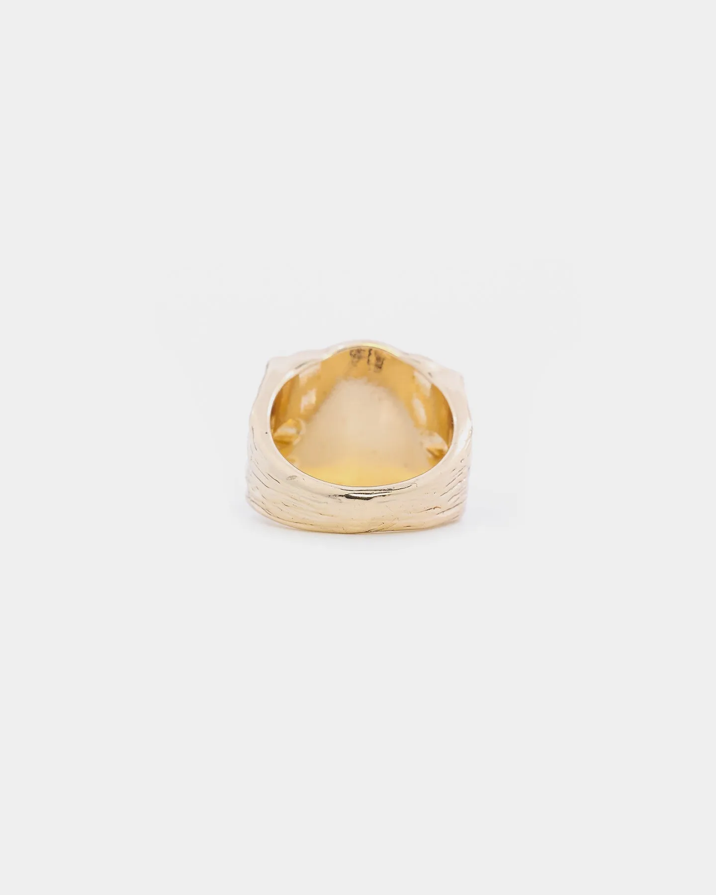 Wild For The Weekend Baller Bear Coin Signet Ring (Medium) Gold