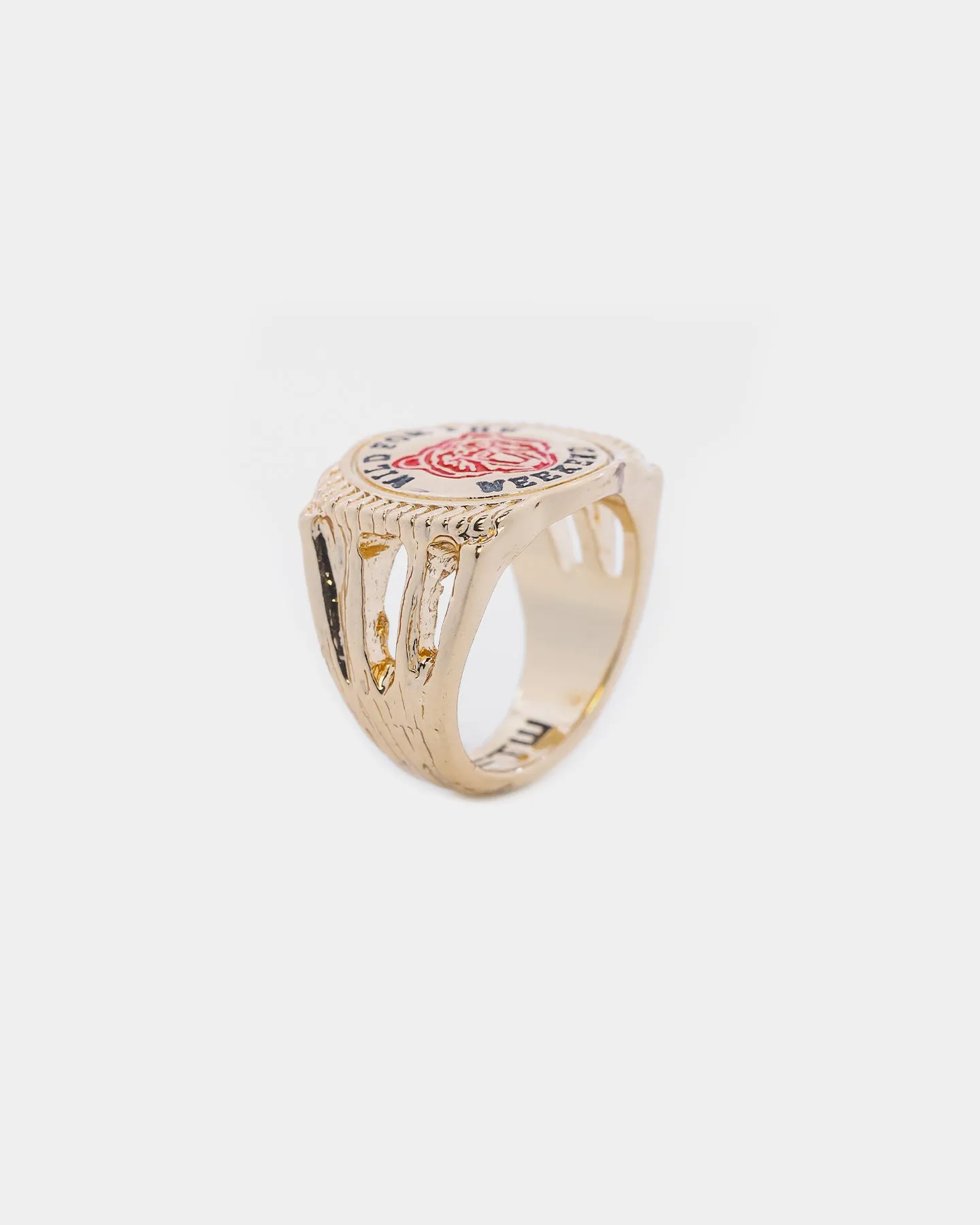 Wild For The Weekend Baller Bear Coin Signet Ring (Medium) Gold