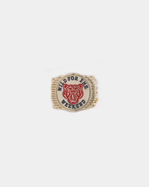 Wild For The Weekend Baller Bear Coin Signet Ring (Medium) Gold