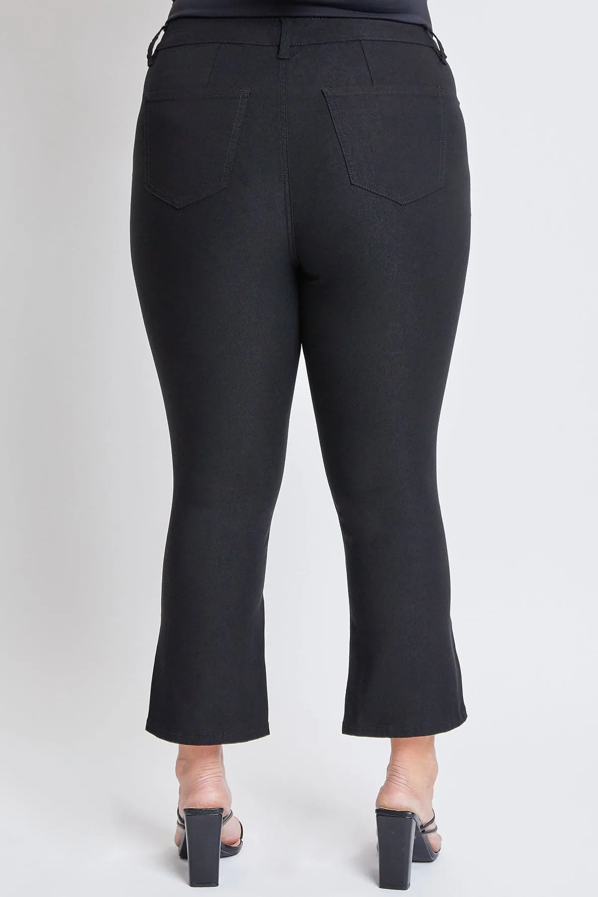 Women´s Plus Hyperstretch Cropped Kick Flare Pants, Black