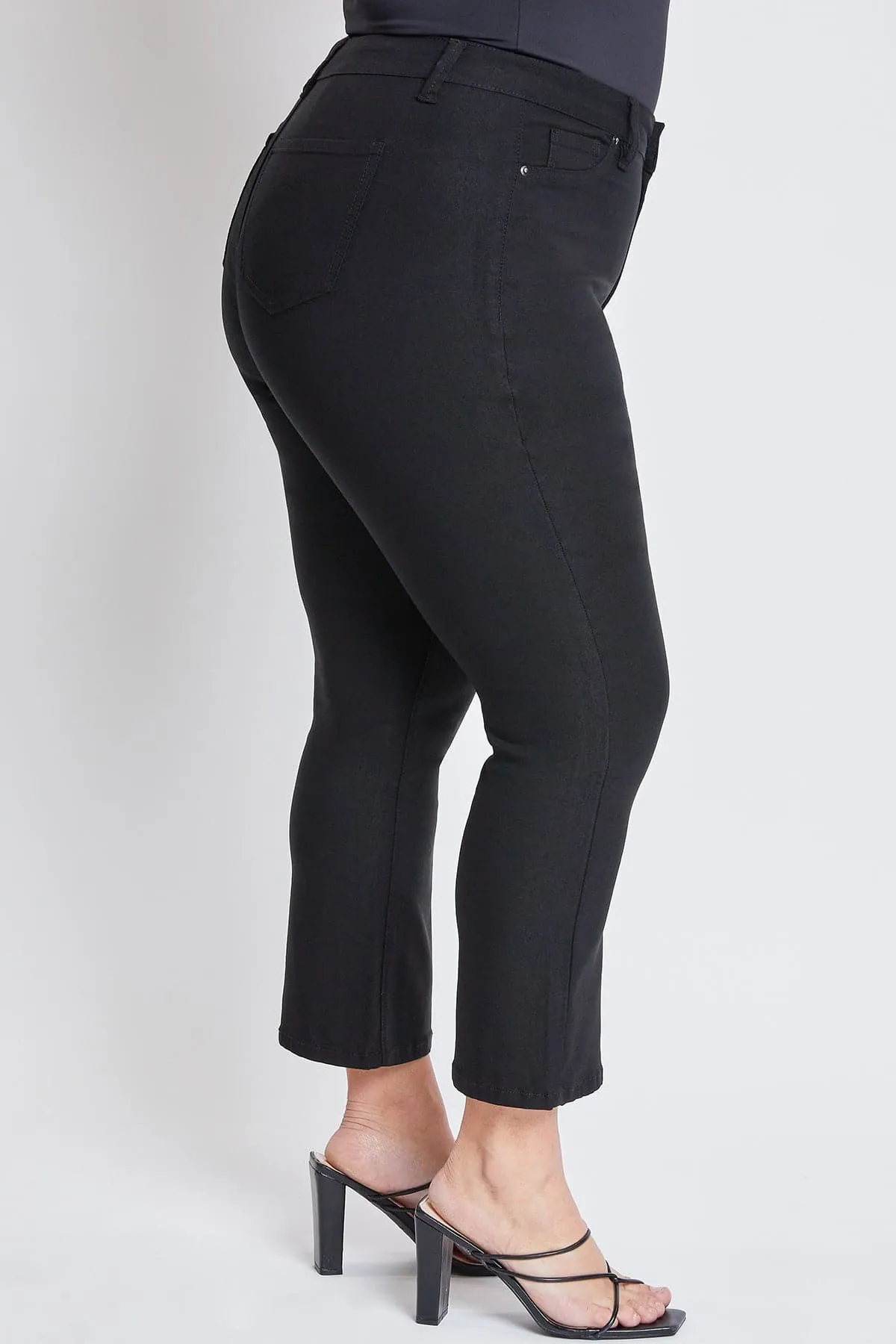 Women´s Plus Hyperstretch Cropped Kick Flare Pants, Black
