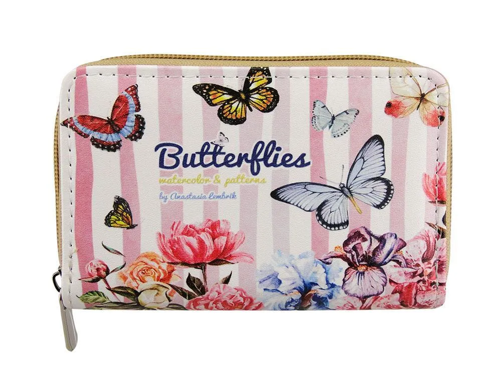 Womens Soft Faux Leather Printed Multi Purse Wallet Credit Card Coin Cash Holder