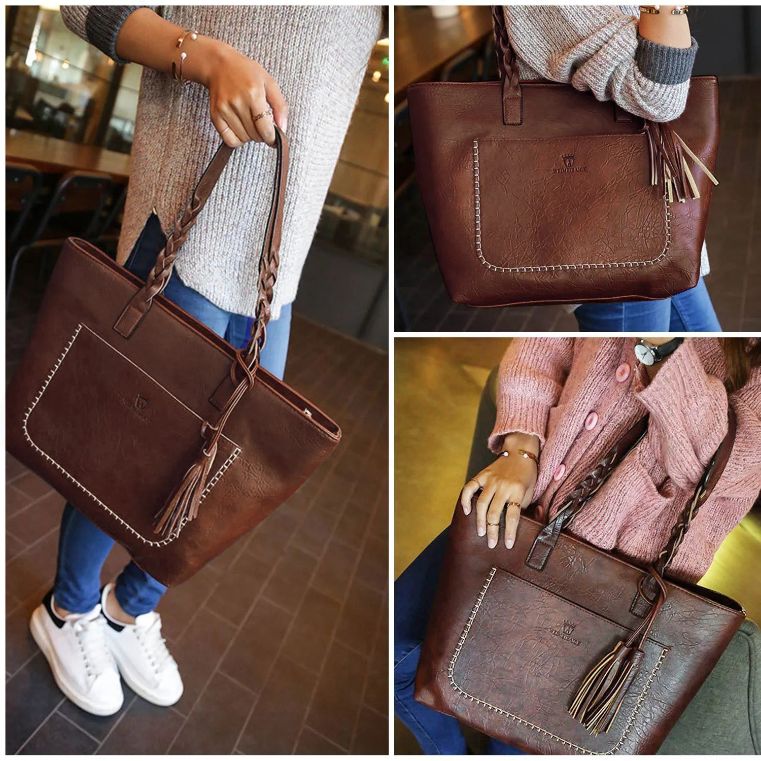 Women's Soft Leather Tote Bag