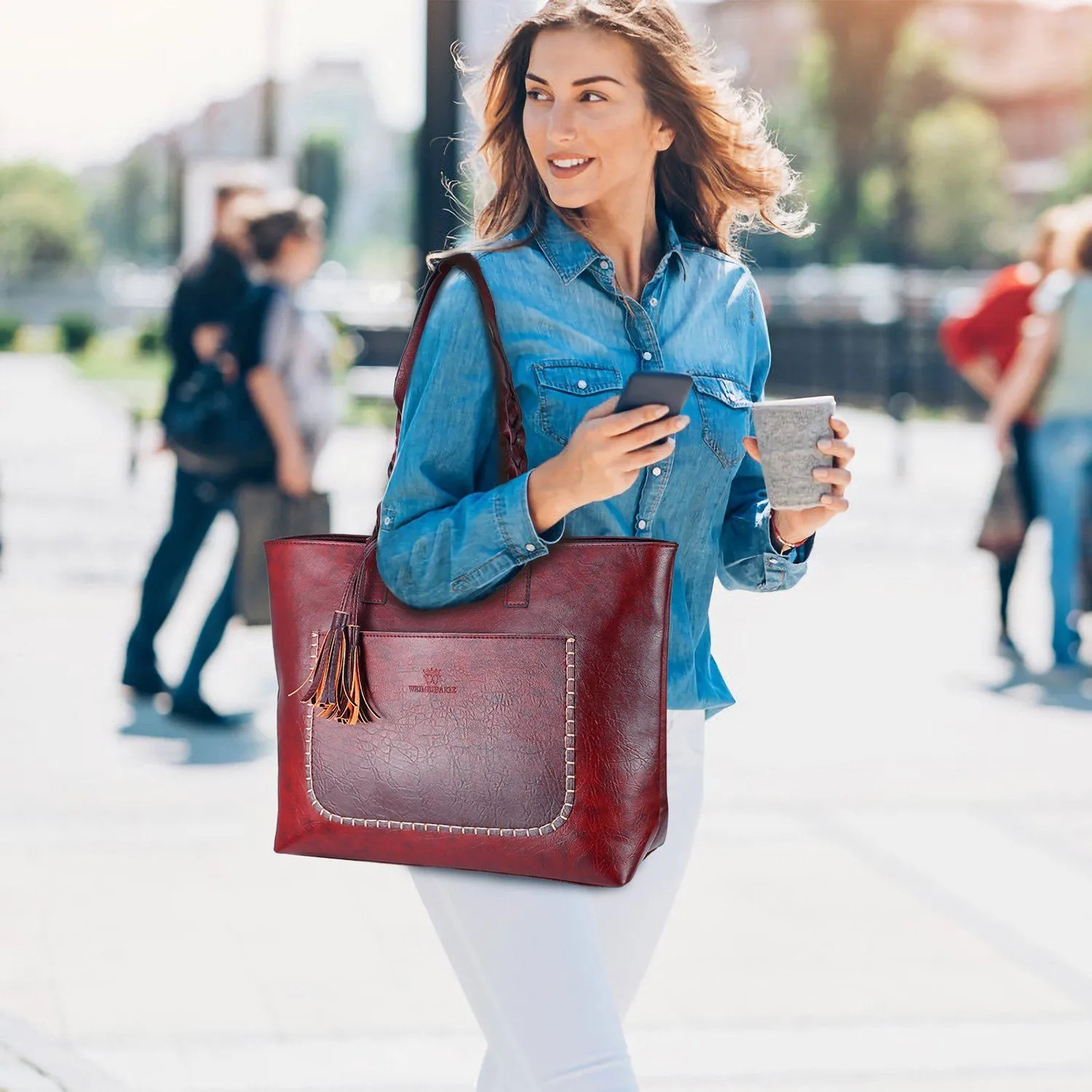 Women's Soft Leather Tote Bag