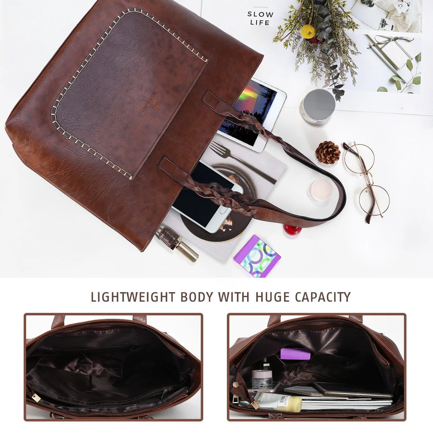 Women's Soft Leather Tote Bag